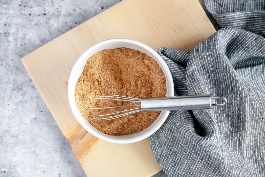Spice rub in a bowl whisked together