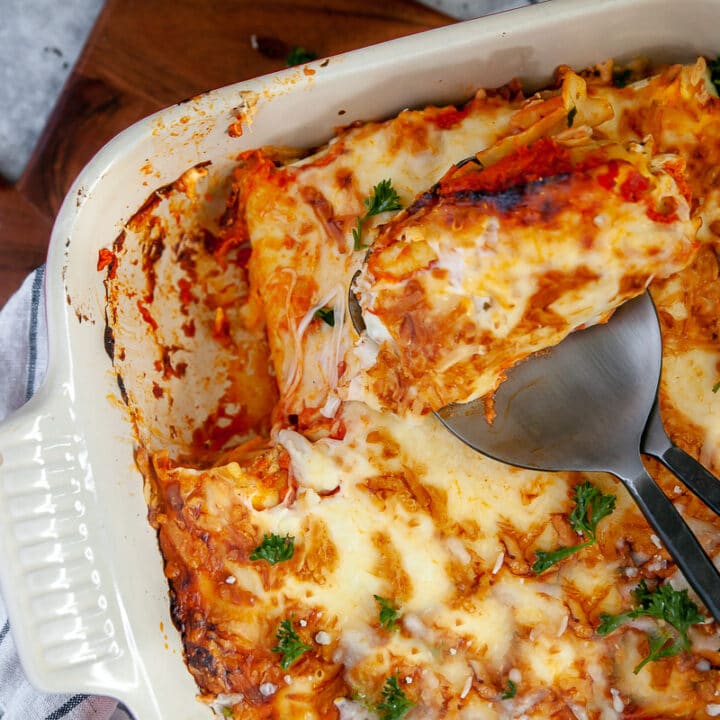 White Chicken Lasagna Roll Ups – The Sassy Foodie