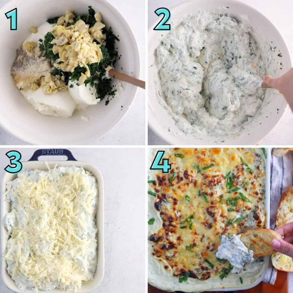 Step by step instructions to prepare spinach dip