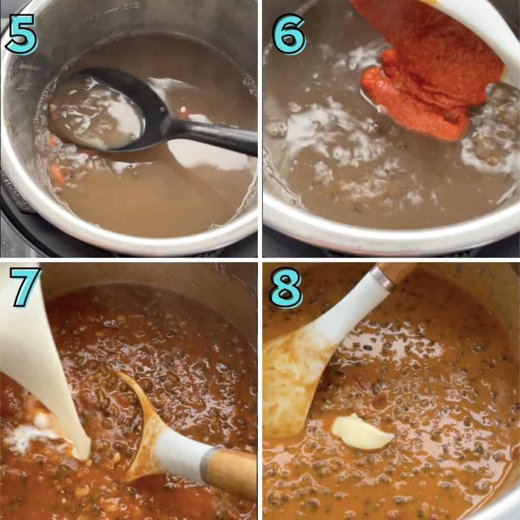 Part two step by step instructions to prepare dal makhani