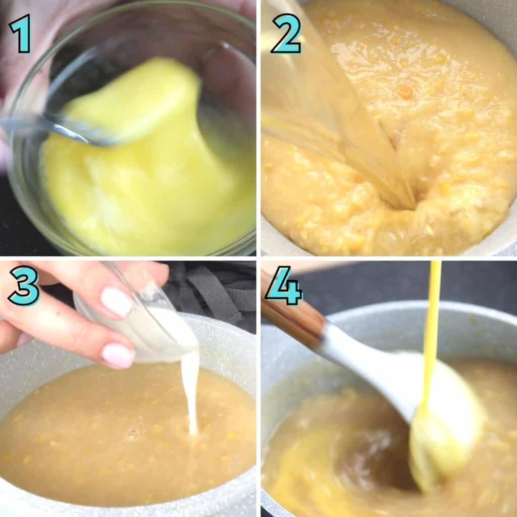 Step by step instructions to prepare sweet corn soup.