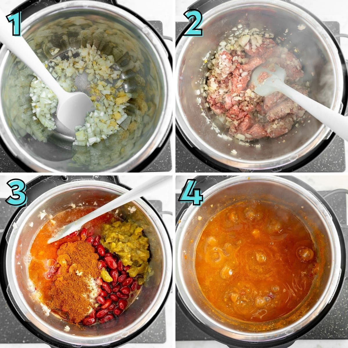 Step by step instructions to prepare instant pot chili. 