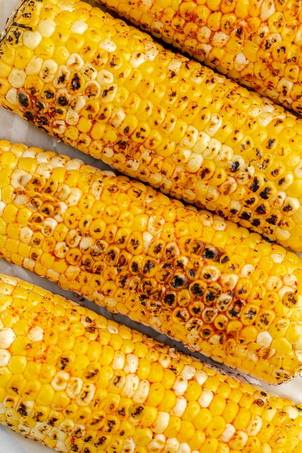 Close up shot of Indian street corn.