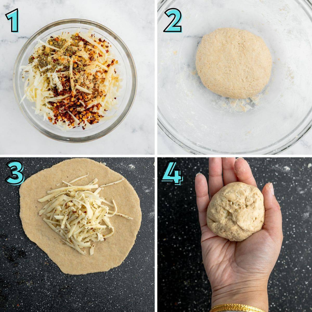 Step by step instructions to prepare cheese paratha. 