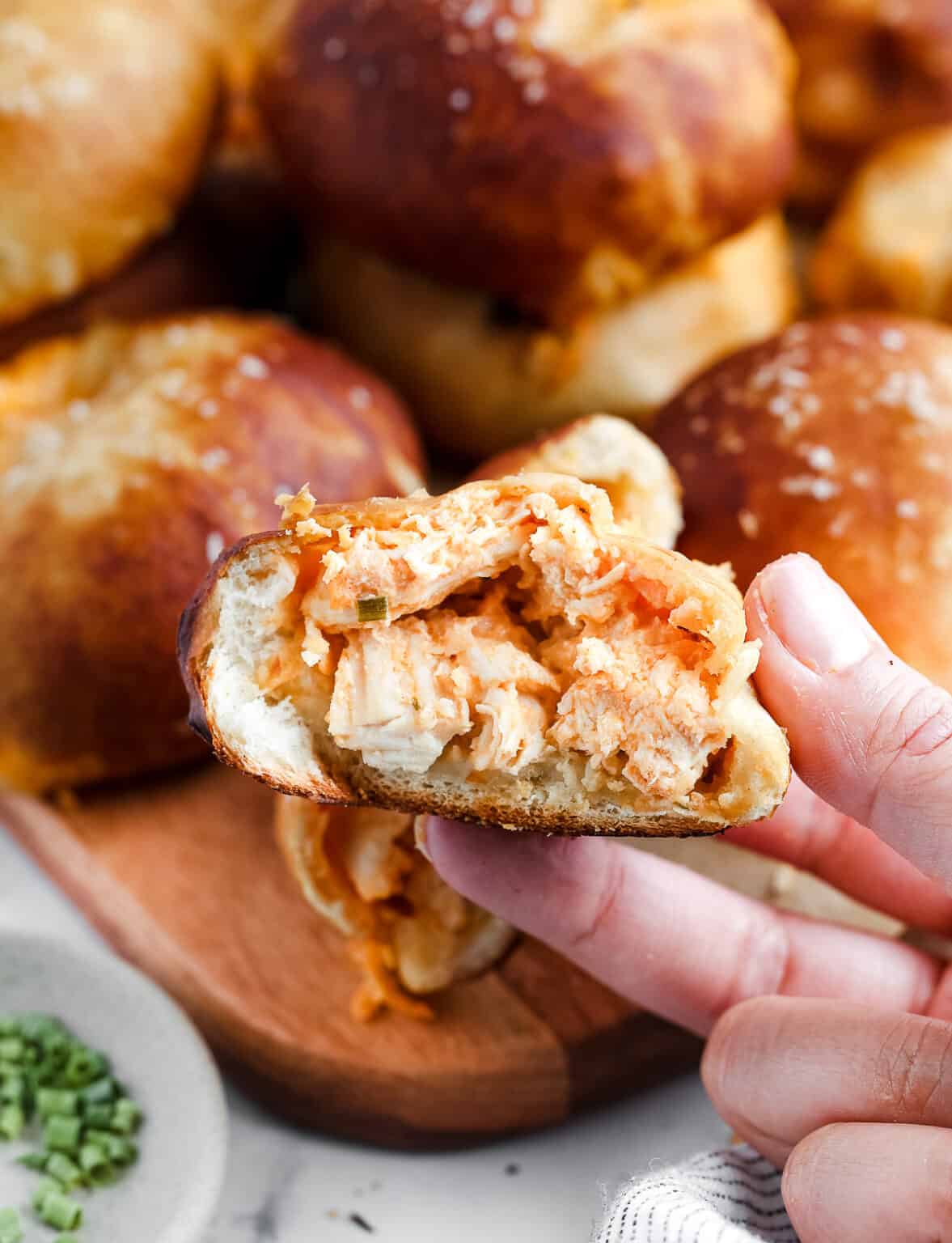 Buffalo Chicken Pretzel Bites The Sassy Foodie