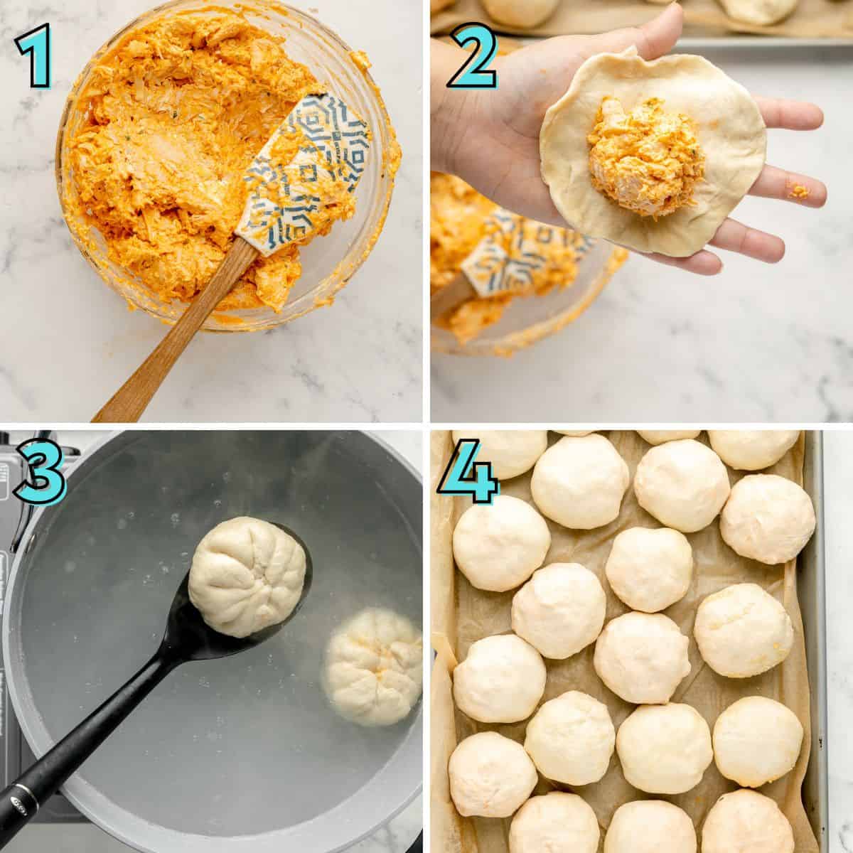 Step by step recipe instructions in a collage.