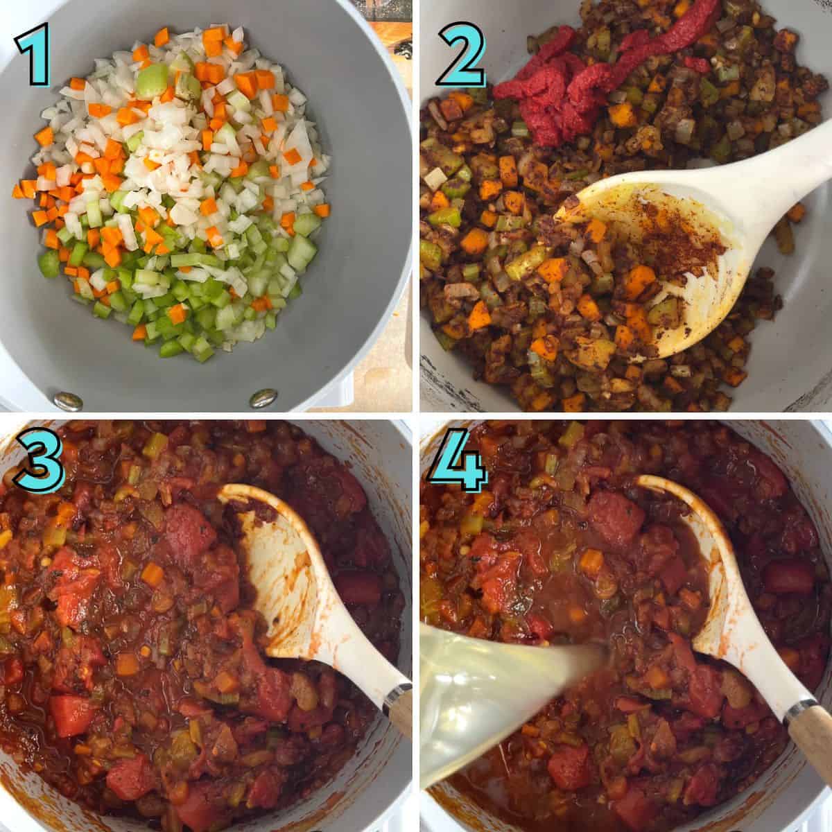 Step by step recipe instructions, in a collage.