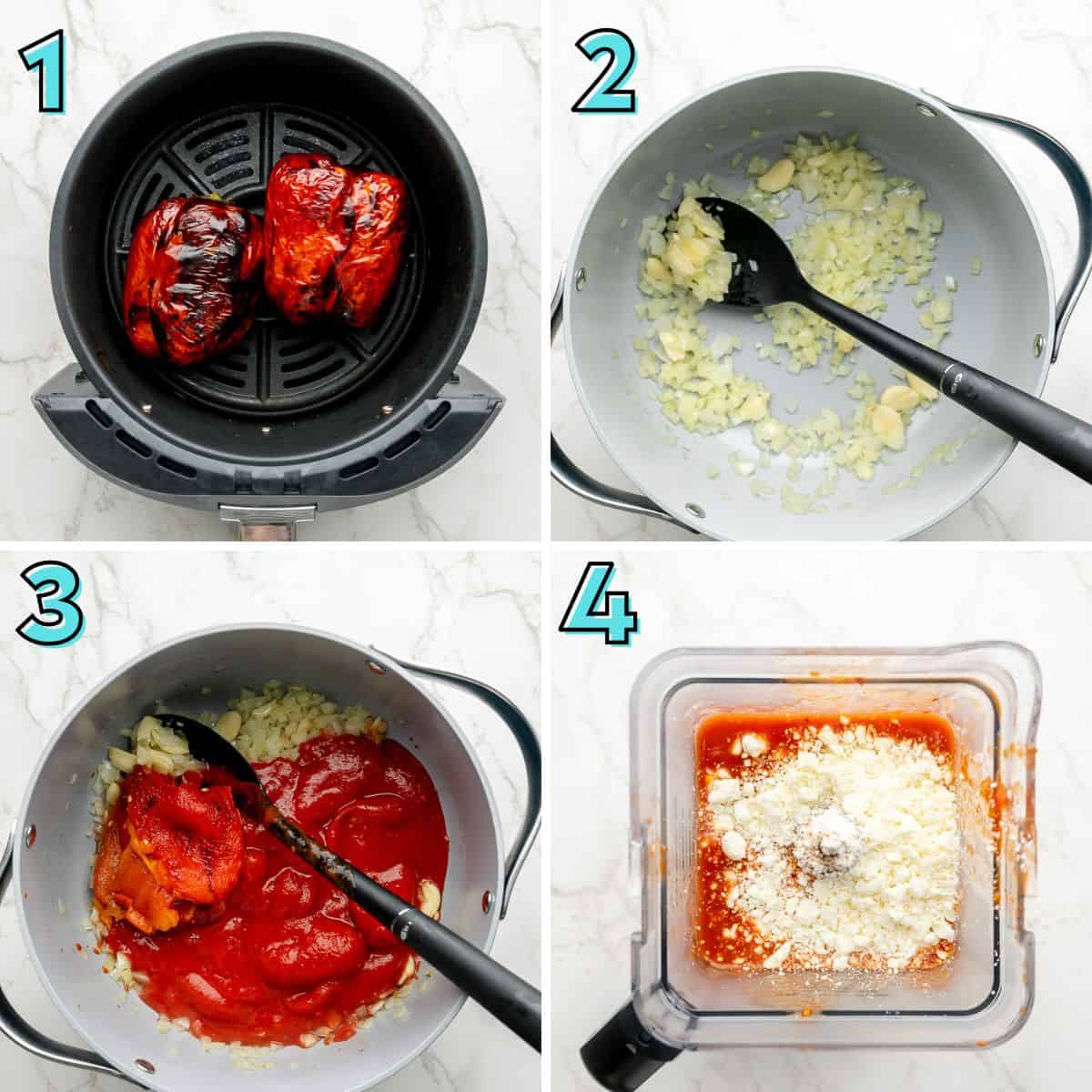 Step-by-step recipe instructions, in a collage.