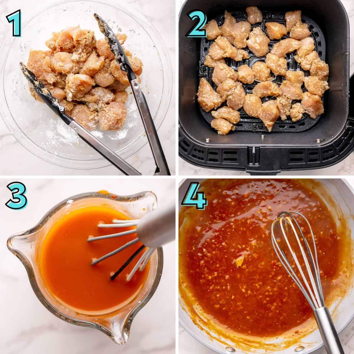 Step-by-step recipe instructions in a collage.